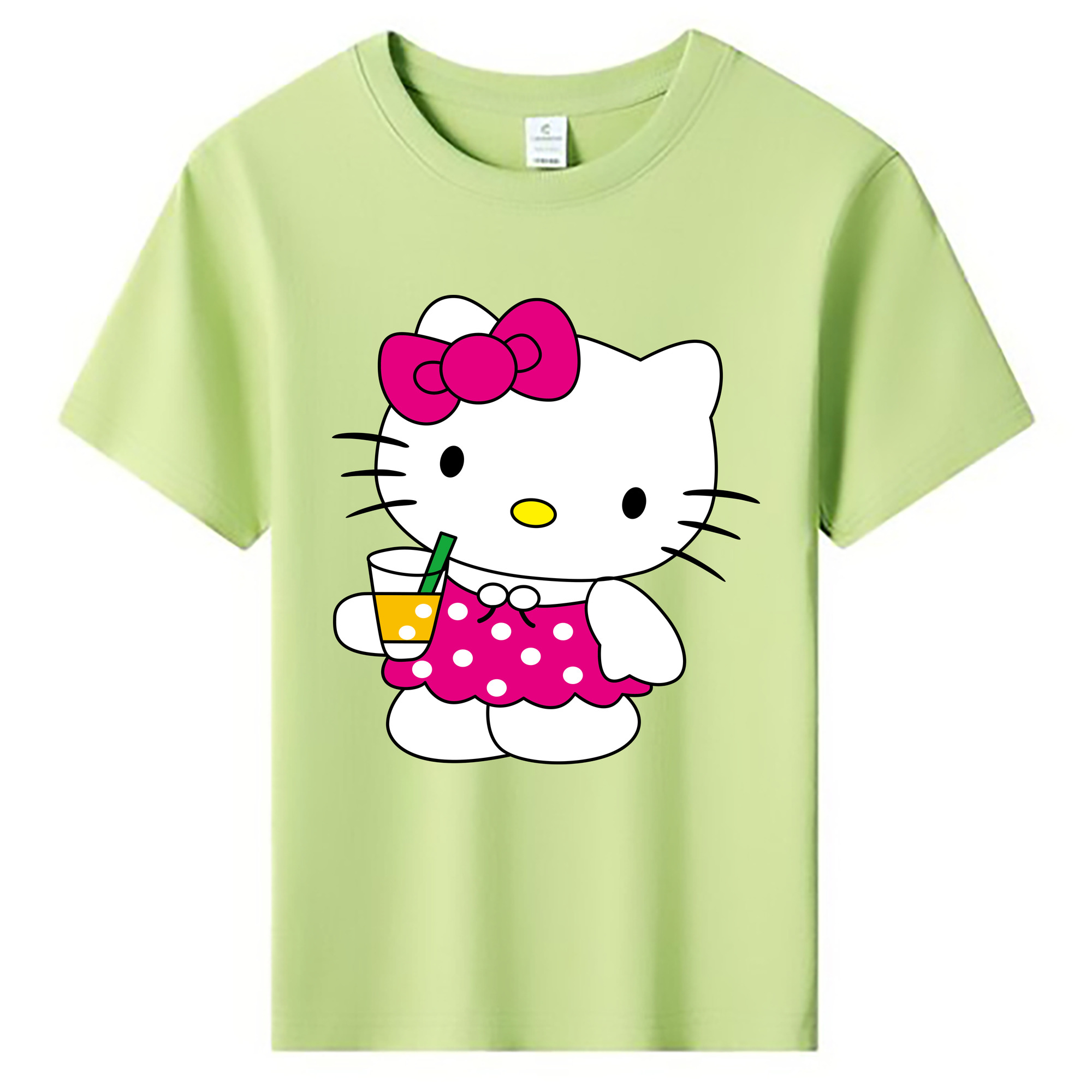 （画像用） Hello Kitty ハローキティ 綿100％キッズTシャツ（フロントプリント）